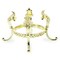 Four-legged Gold Tone Metal Ostrich Egg Sphere Stand Holder Display 2.53 Inches Tall